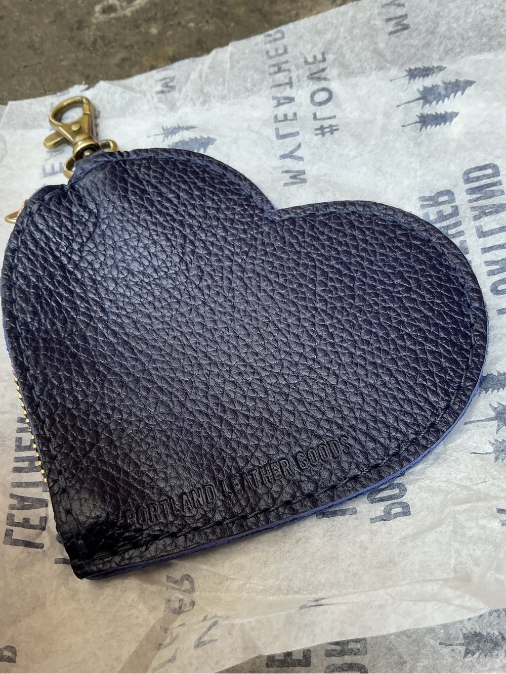 Portland Leather Goods -Heart Keychain Pouch